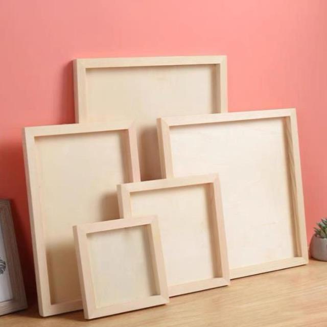 Picture frame children's handmade DIY solid wood three-dimensional picture frame ultra-light soil photo frame wooden 8K A4 blank picture frame