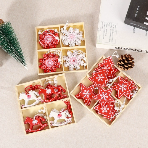 Рождественский деревянный декор, детская подвеска, со снежинками, подарок на день рождения