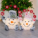 Рождественская декоративная бархатная сияние рождественские снеговики отель рождественская сцена на рождественских украшениях рождественская елка украшения