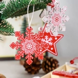 Рождественский деревянный декор, детская подвеска, со снежинками, подарок на день рождения