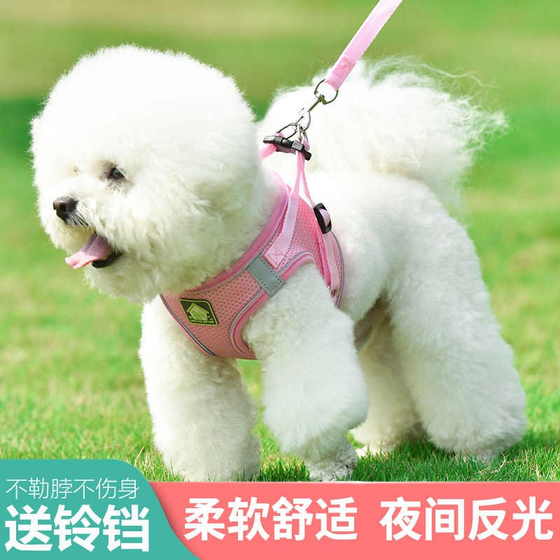 Vest pet dog traction rope Teddy small dog Bichon Pomeranian chest holding baby bag puppy puppies walking dog rope