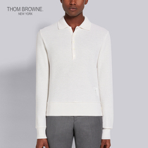THOM BROWNE man 2022 spring summer cashmere long sleeve POLO shirt