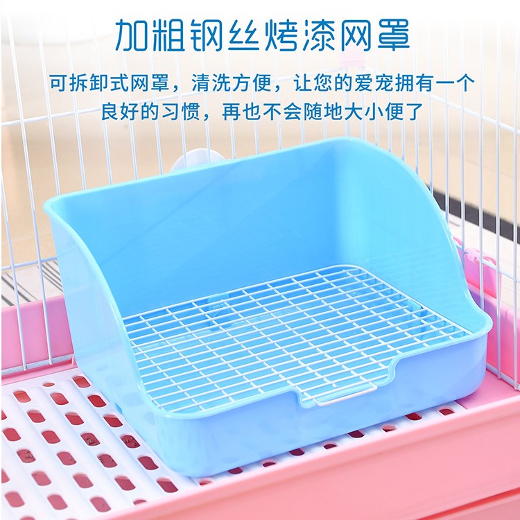 Pet Rabbit Toilet Dutch Pig Dragon Cat Guinea Potty Potty Basin Anti-Spray Urine Anti-Hatchback Large Fixed Toilet