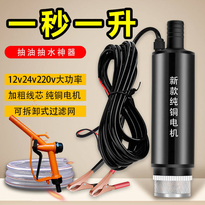 German imported oil pump 12v diesel pump electric oil pump household self-priming oil pump 24v oil pumping artifact pumping water