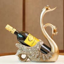Red Wine Bottle Bay Wine Cabinet Swan Golden Pendulum eurostyle minimalist New Decorative Home Modern Living Room Ancient Bronze