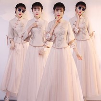 Bridesmaid Clothing 2021 New Wedding Summer Chinese Bridal Bridesmaids Unite Wedding Girlfriends Dress Chinese Wind Gig