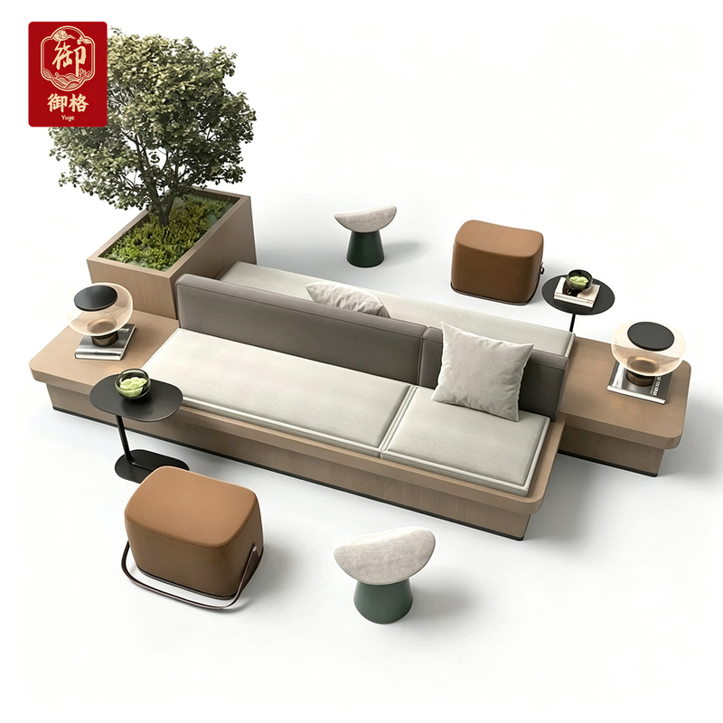 Multi-Person Back-To-Back Sofa Combination for Sales Offices, Double-Sided Modular Island Sofa for Hotel Lobbies, Reception Booth Multi-Person Back-To-Back Sofa Combination for Sales Offices, Double-Sided Modular Island Sofa for Hotel Lobbies, Reception Booth