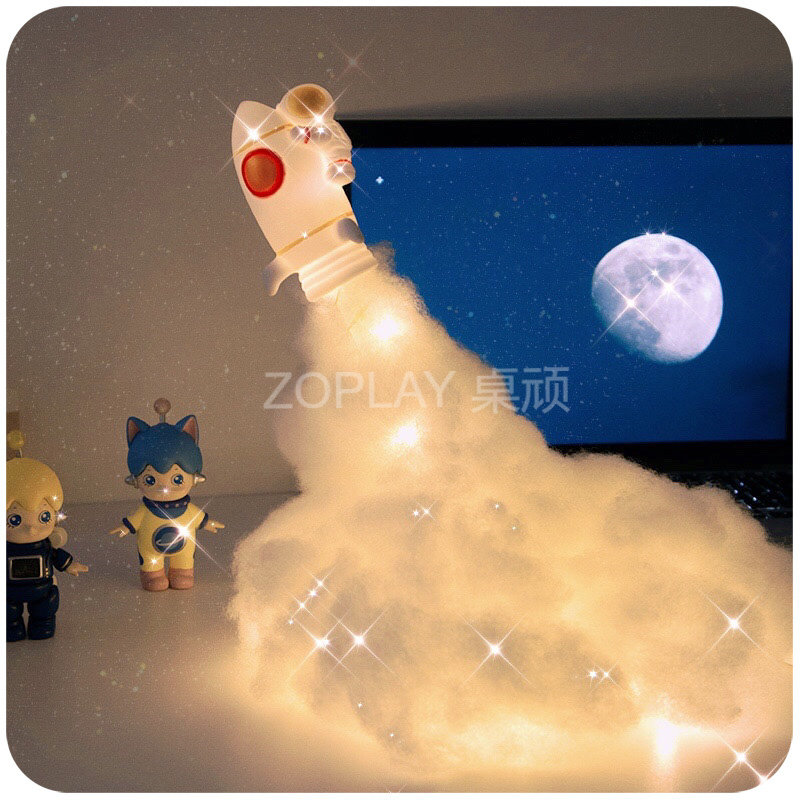 Creative rocket light hand-fixture diy making materials package space astronauts in rocket lamp gift