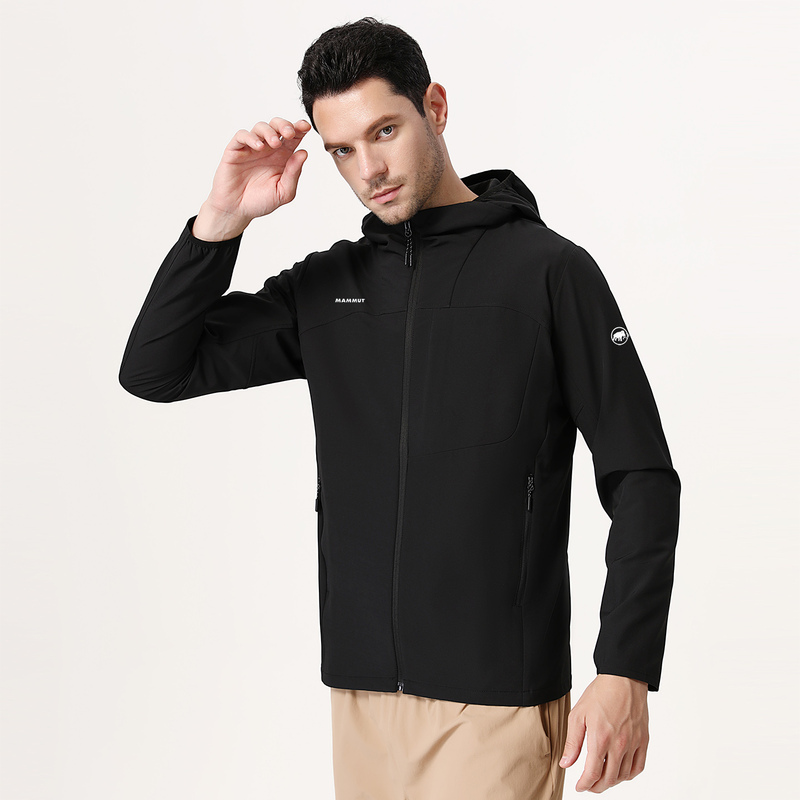 2026 Mammoth Arctic Elephant Men's Windproof and Waterproof Hooded Jacket Thin Warm Outdoor Jacket Soft Shell Coat