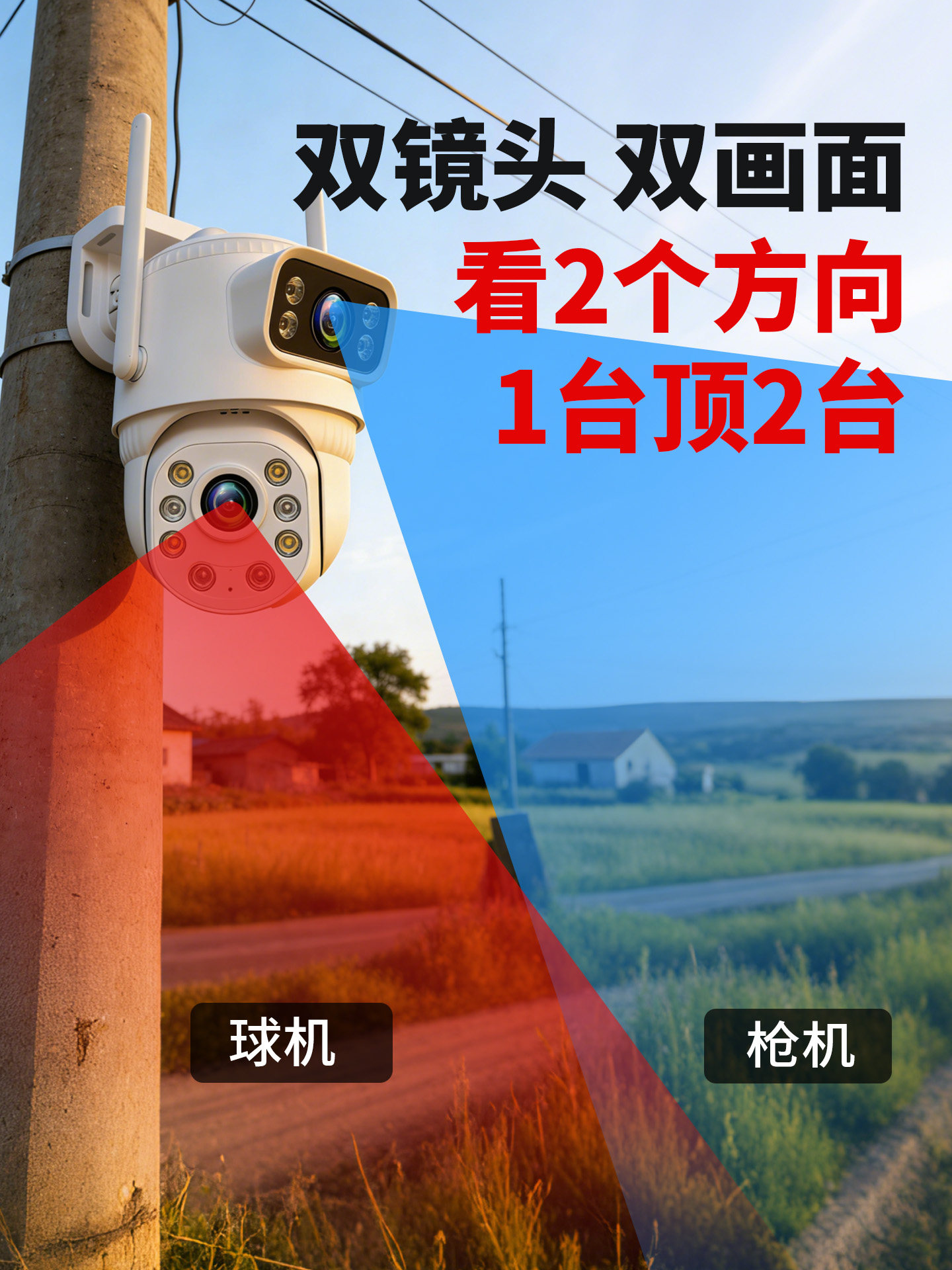 5g Camera for Home Monitoring, Remote Monitoring Via Mobile Phone, 360-Degree No Blind Spots, Outdoor Use Without Internet Connection