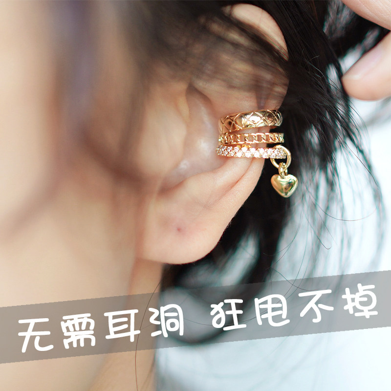 Earbone Clip Superior Sense of Loving Ear Accessories Design Feel Earrings Retro Ear Rings Lukewarm Wind small crowdless Ears Clips