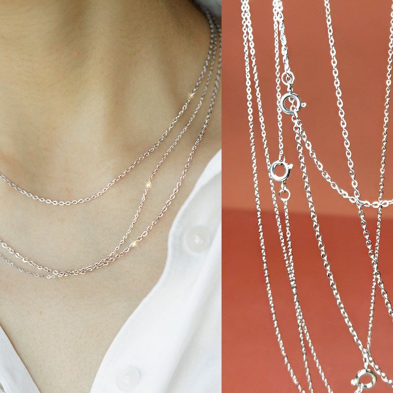 Necklace woman 2021 new no pendant lock bone necklace with fine chain naked chain vegetarian hair necklace with little crowddesign sense