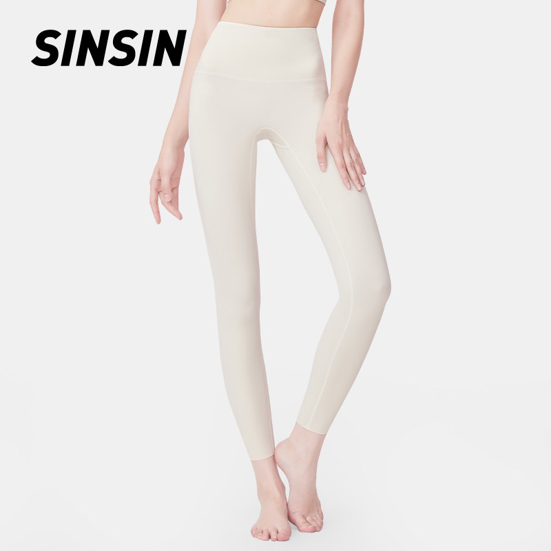 SINSIN Leica yoga pants woman outside wearing high waist lifting hip fall closeout fitness movement to hit bottom bright shark pants-Taobao