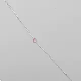 Ожерелье, цепочка до ключиц, розовая небольшая дизайнерская брендовая трендовая модная подвеска в виде сердечка, простой и элегантный дизайн, серебро 925 пробы