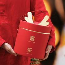2024 Новый год подарочная коробка упаковка Длинный год пустая коробочная коробка подарочная коробка с красными кубками Пустой компаньон подарочный ящик начальника