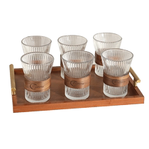 Design sense niche coffee cup high-end light luxury ins style retro hanging ear tea cup household glass water cup 2598