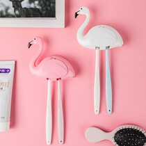 Toothbrush holder non-perforated household multifunctional wall-hanging toothbrush holder creative dental holder cute cartoon toothbrush holder