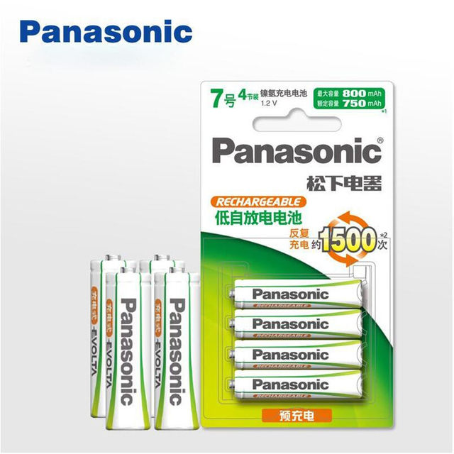 Panasonic Nickel-Metal Hydride Evolta Rechargeable Battery Hhr-4Mrc/4B Contains 4 Aa Batteries 1.2V 800Mah