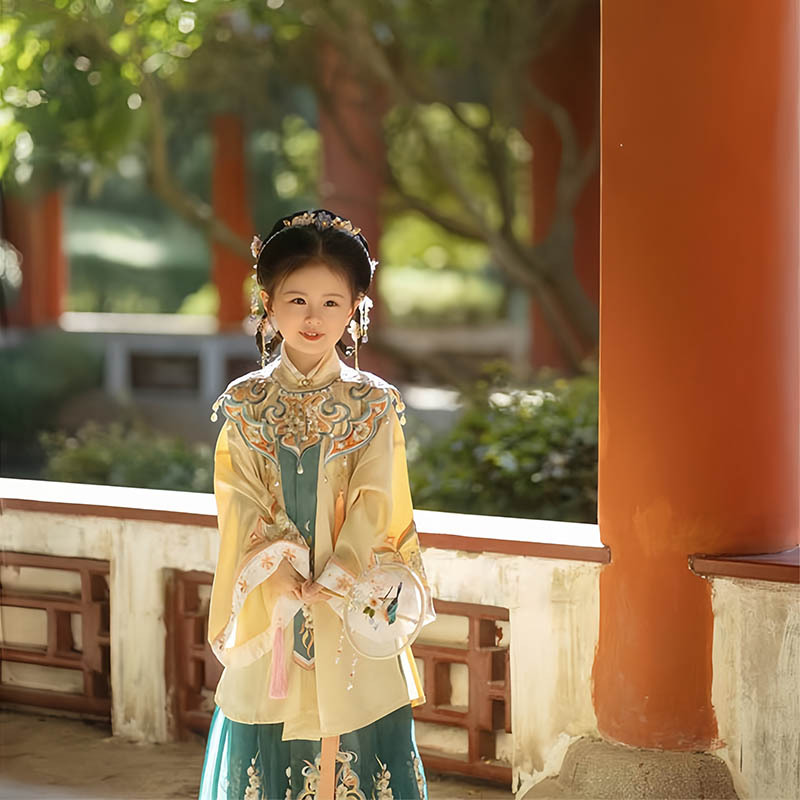 Girls' Hanfu 2026 Mid-Autumn Festival Super Fairy Ming Dynasty Embroidery Set Children's Chinese Style Tang Dynasty Princess Mamian Skirt Ancient Costume Girls' Hanfu 2026 Mid-Autumn Festival Super Fairy Ming Dynasty Embroidery Set Children's Chinese Style Tang Dynasty Princess Mamian Skirt Ancient Costume