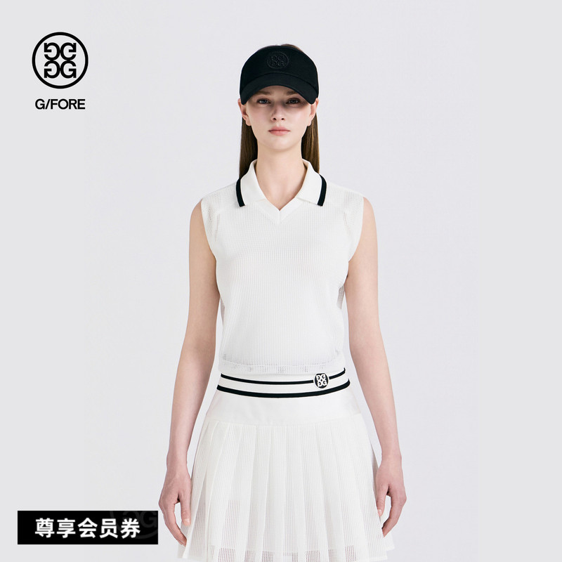 G/Fore Jifu Official Early Autumn New Women's Golf Clothing Sleeveless Polo Sleeveless Shirt