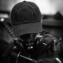 Hat mens peaked cap Korean version of the all-match street tide brand black spring and summer baseball cap hip-hop sunshade sunscreen ins