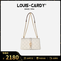 Louis Cardi Qualdine элегантный lc ten teтыс Words embossed satchel bag Female bag Official 2024 новая