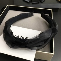 Headband high-end foreign style hairpin mesh yarn wave point simple Korean version is very fairy not card hairband lace headband high-end sense