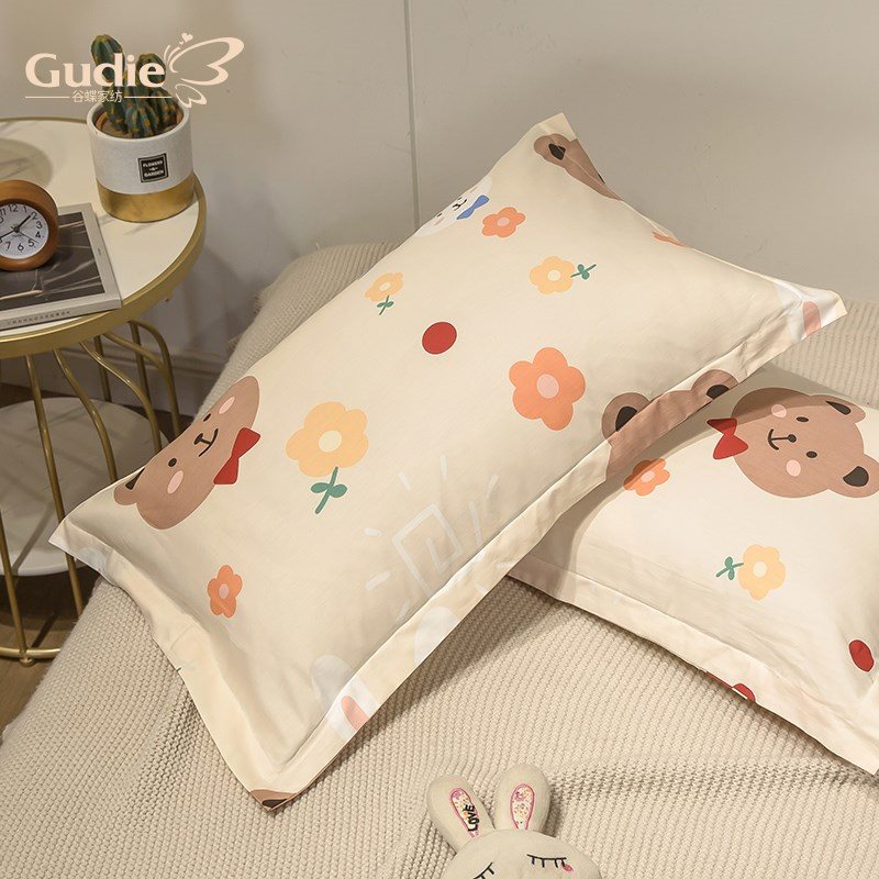 All cotton pillow sleeve pair of pure cotton children latex pillow sleeve single student dorm sleeping sleeping