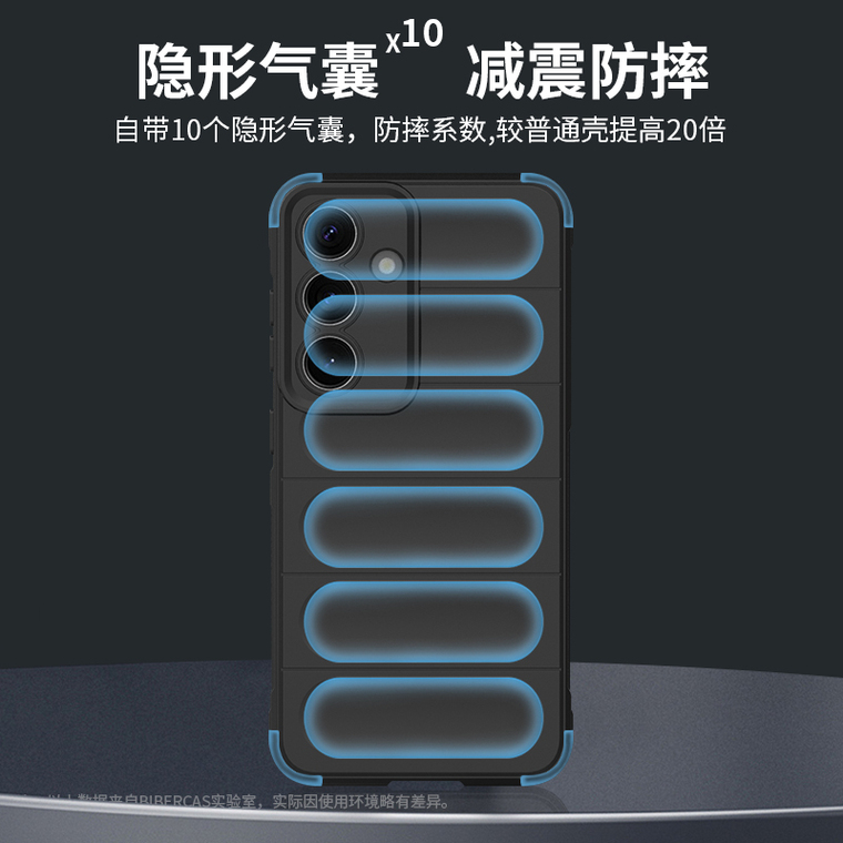 Grey Grooved Shockproof Camera Raised Samsung Phone Case
