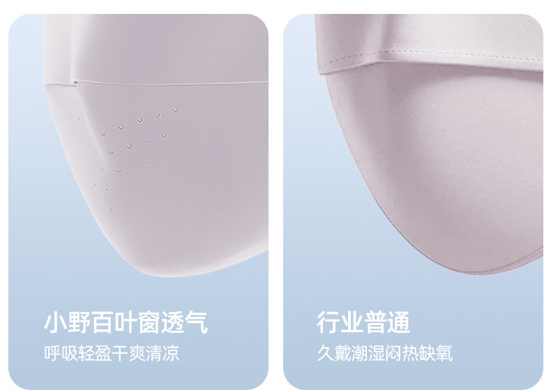 小野和子 【关晓彤同款】  防晒口罩 冰薄系列  护眼角   初恋粉   均码 【皮肤科医生毛越苹教授推荐】