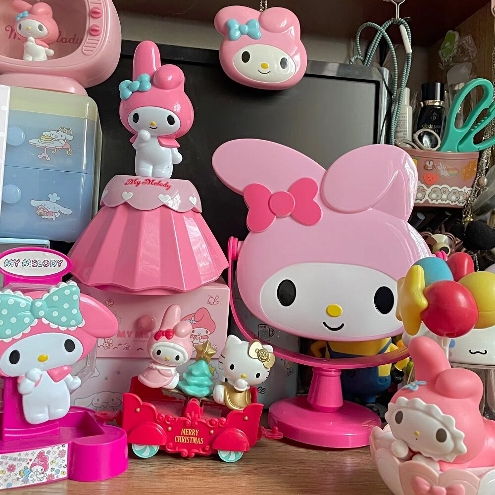 Зеркало hellokitty镜子化妆镜台式桌面梳妆台镜学生手持翻转用宿舍三丽鸥 OTHER