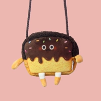 Шоколадная маленькая сумка для коллапса