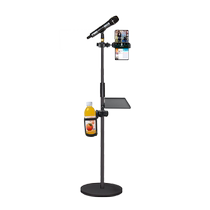 Floor-standing microphone stand professional mobile phone live broadcast condenser microphone stand cross-bar shock-proof stand vertical wireless microphone stand