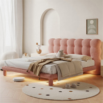 2023 New Fur Bed Velvet Bed Girl Red Bed Cloud Bed Art Bed Breeze Bubble Net Lamb Bubble Luxury Princess Bed