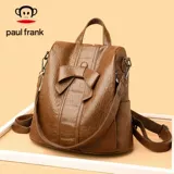 Рюкзак, модная сумка через плечо, вместительная и большая сумка на одно плечо с бантиком, анти-кража, коллекция 2023, из натуральной кожи