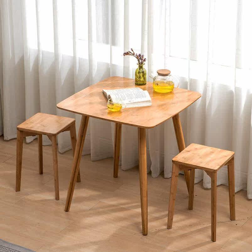 Nordic Small Tea Table Simple Sofa Corners A Few Simple modern small family Type Living room Nangbamboo square table Creative Tea Table