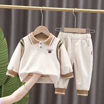 Baby suit spring and autumn childrens clothing 2022 new girls tops autumn clothing boys sweater baby two-piece set childrens fashion