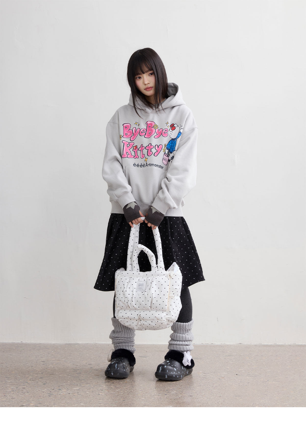 eeeeArtmonster Bye Kitty Hooded Sweatshirt