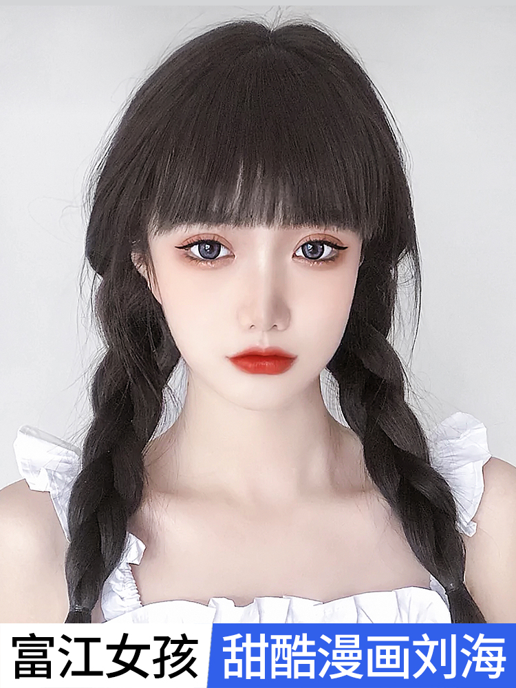 Comic book Fake Liu Haifemale Natural Indefined Summer All-True Forehead Red Air Liu Haidi Wig