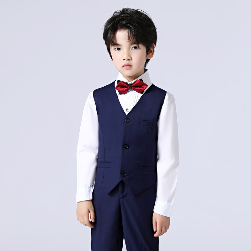 National Day children's dress boy suit boy chorus costume flower boy three-piece small host costume summer style