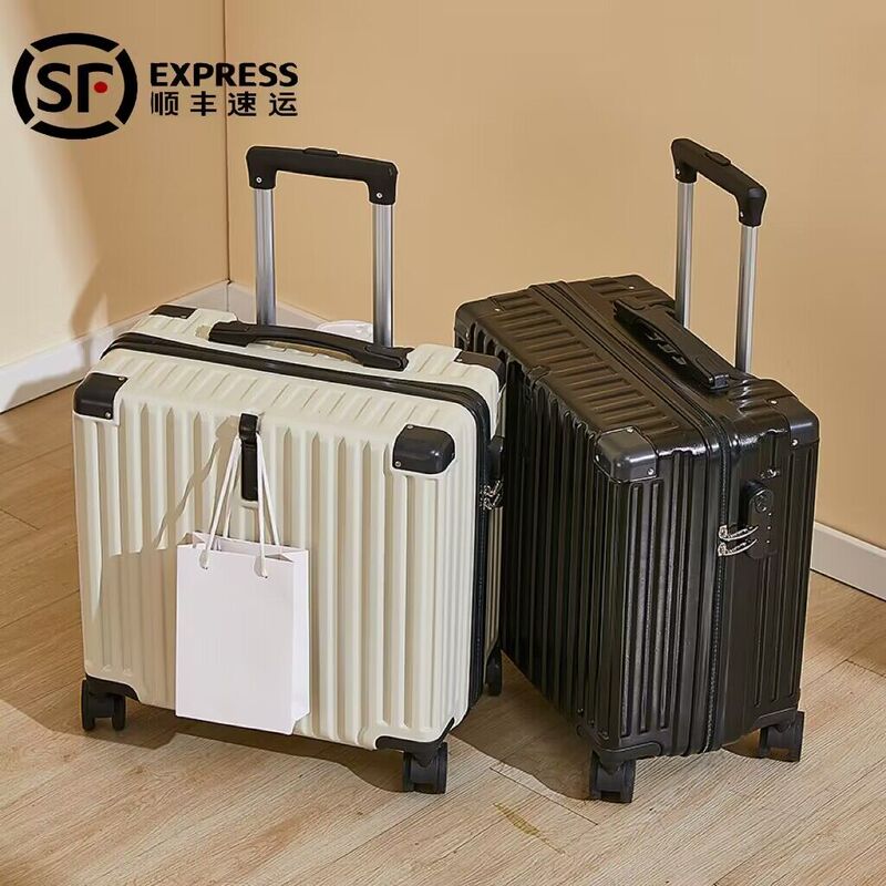 Small Suitcase for Women, Lightweight Carry-On 18inch for Men, Silent Multifunctional Trolley Case 20inch No Checked Baggage Travel Case