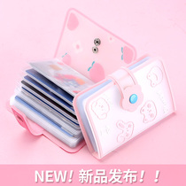Card Bag Woman New 2021 Small Ultra Slim Large Capacity Multi-Position Cute Card Bag Women Style Anti-Degauss Cartoon