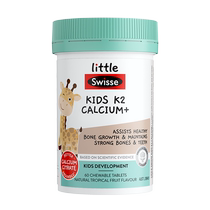 (Self-operated) Little Swisse Childrens K2 Calcium D Bone Growth Chewable Tablets 60 tablets