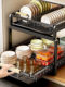 German Kitchen Stainless Steel Dish Storage Rack Cabinet Built-In Drawer-Type Pull-Out Basket Pull-Out Dish Drainer Rack