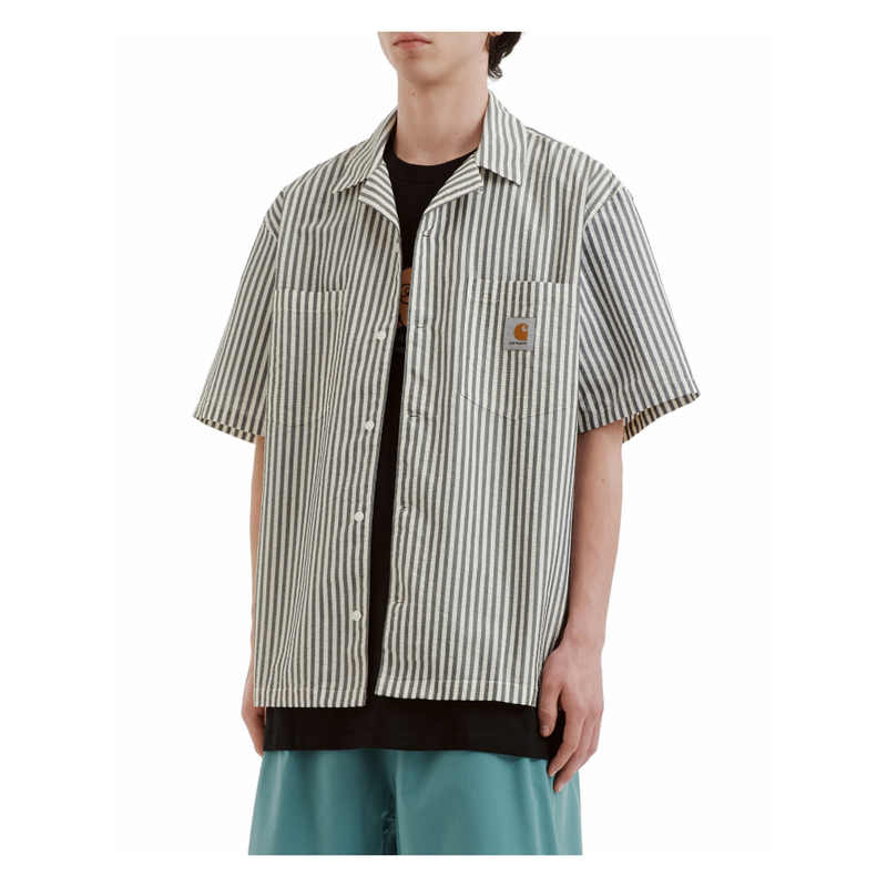 Carhartt Wip Pocket Striped Short-Sleeve Shirt 26Ss Summer Logo Unisex Loose Fit 036203Q