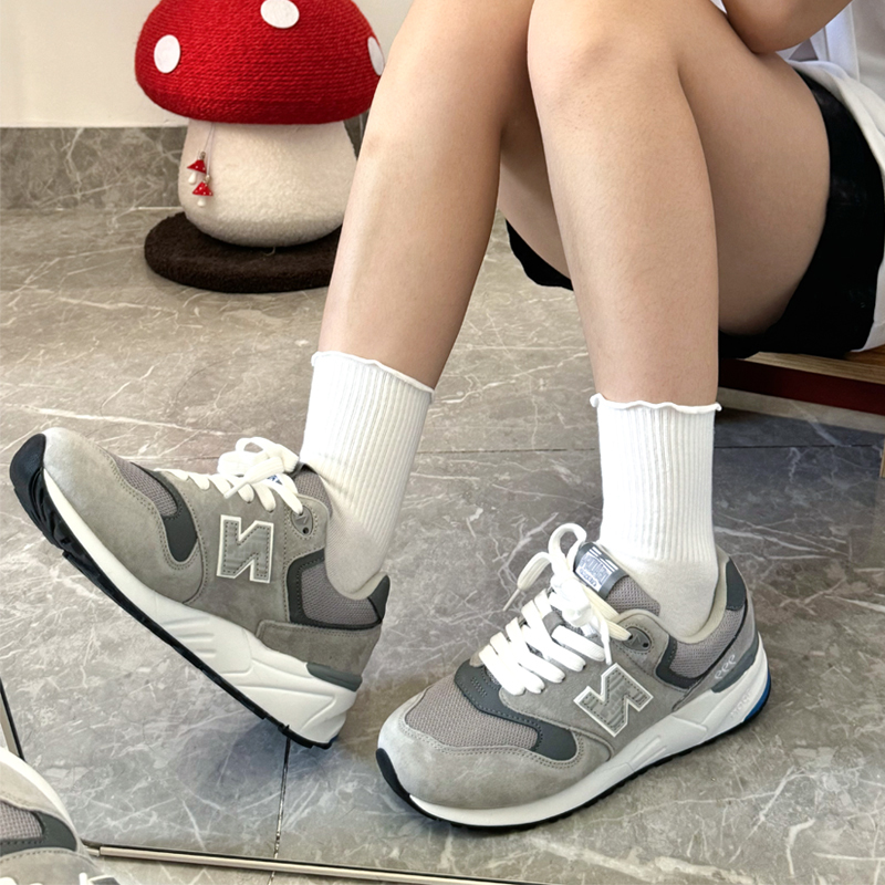 Bailun 999 Men's and Women's Retro Running Shoes Official Authentic Autumn New Genuine Leather Versatile Casual Sports Shoes Trendy
