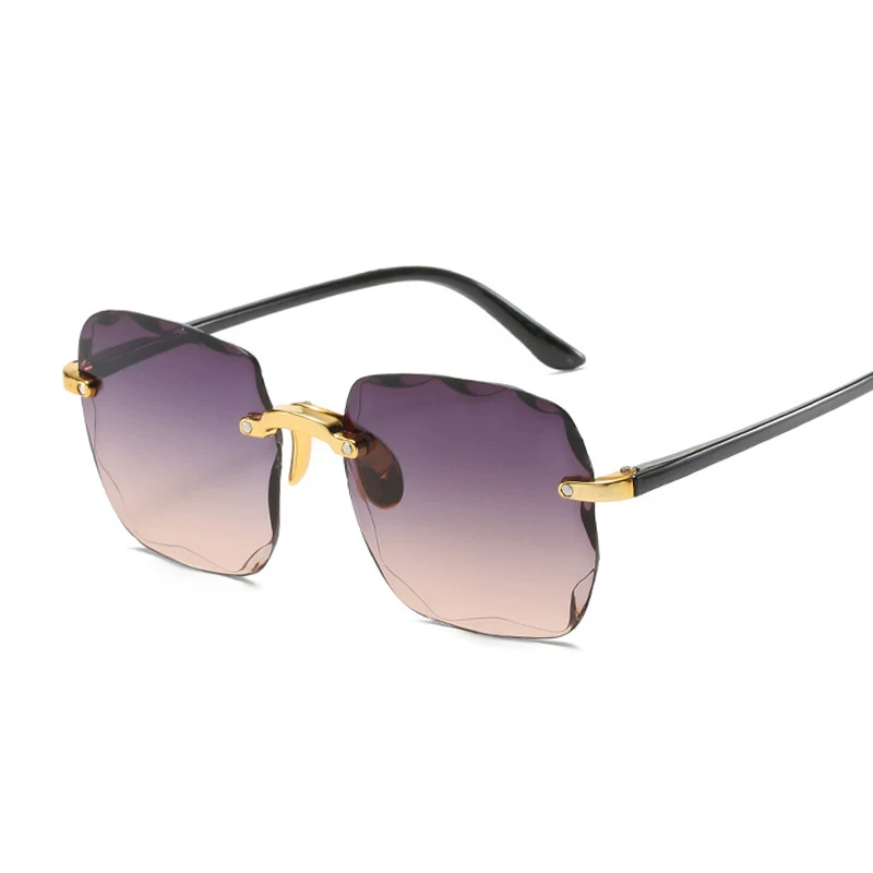 Винтажные очки без оправы квадратные SUNGLASSSSAN LUXRY FASHION OVER