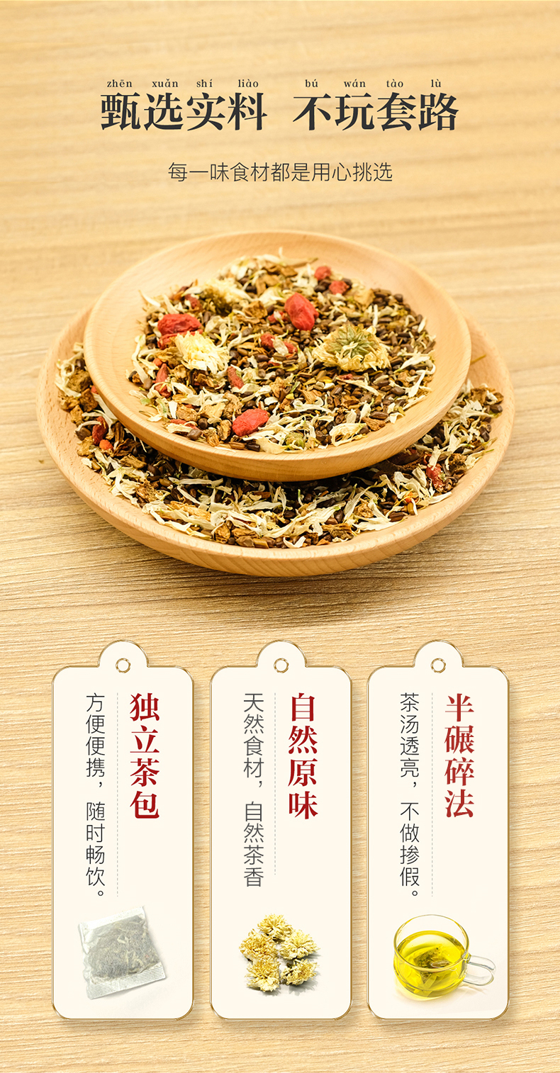 中华老字号 白云山 菊花枸杞决明子养生茶 150g 图1
