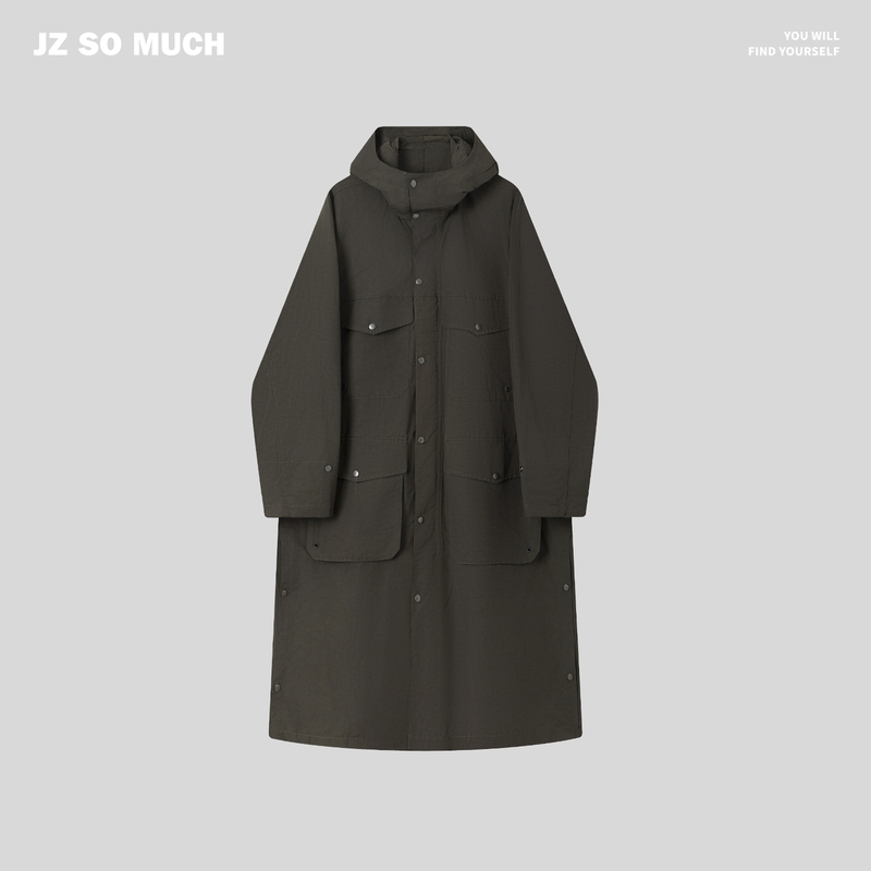 Jzsomuch【Wilderness Hunting Style Windbreaker】Urban Workwear Hooded Parka Jacket for Women 2026 Autumn New Collection Jzsomuch【Wilderness Hunting Style Windbreaker】Urban Workwear Hooded Parka Jacket for Women 2026 Autumn New Collection