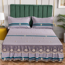 Total Cotton Thickened Mill Hair Lace Single Bed Skirt 1 8m Bed Pure Cotton Non-slip Bedcover 2 0m Lace Mat Dreams protective sleeves